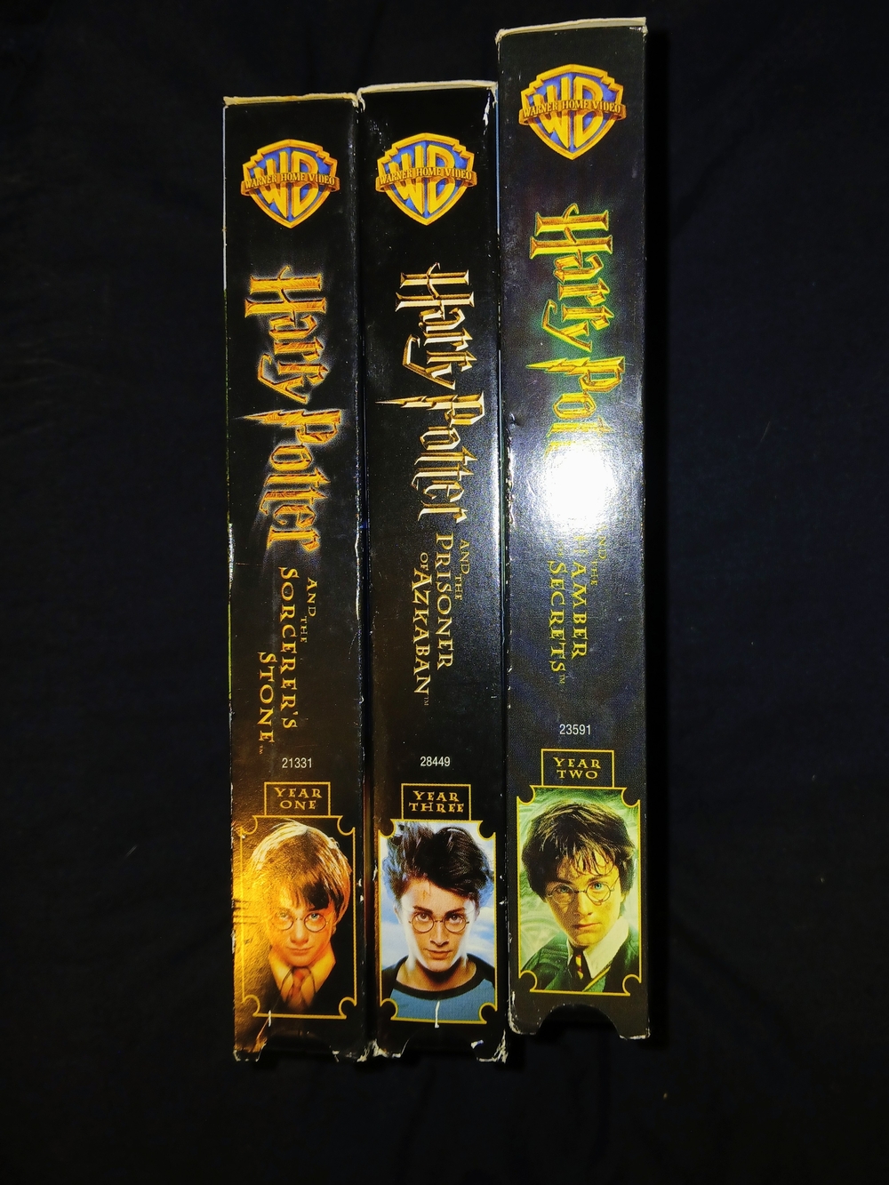 3 Harry Potter VHS Lot Sorcerer's Stone, Chamber of Secrets, Prisoner of Azkaban